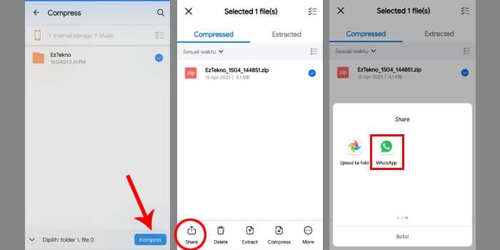 Cara Mengirimkan Folder Lewat WA